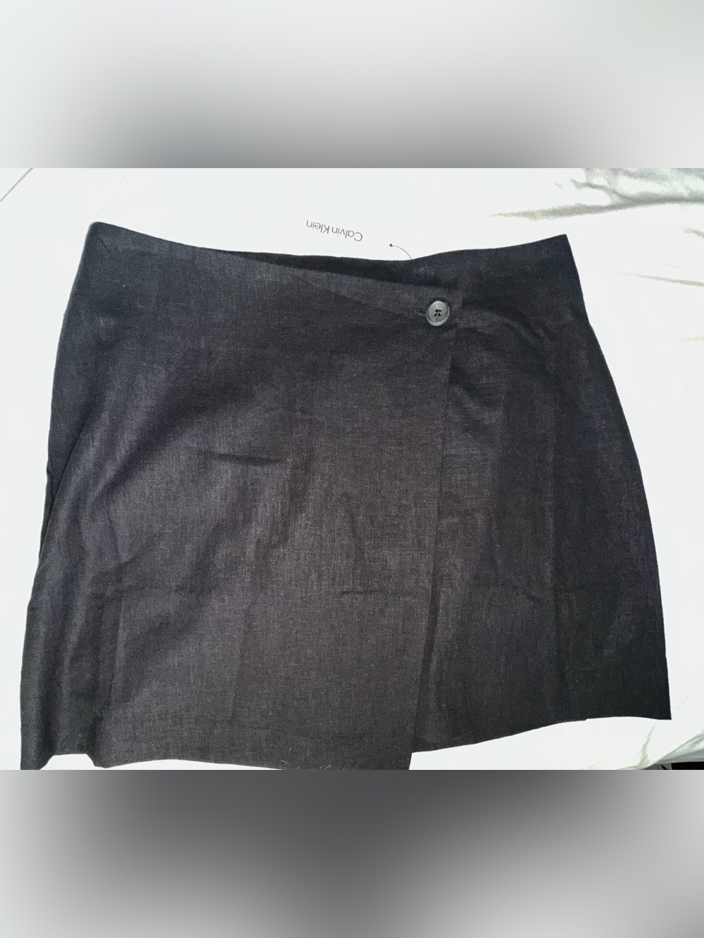 Calvin Klein Black Wrap Mini Skirt NWT Size 12